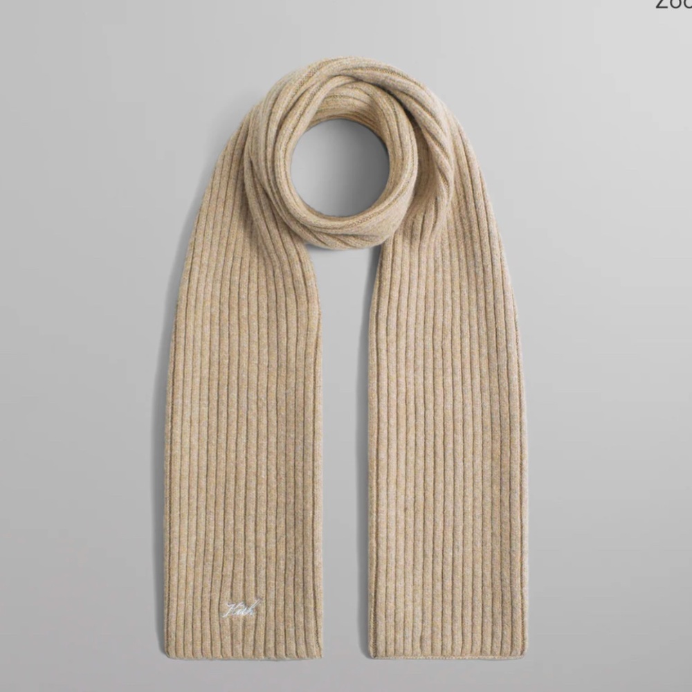 Kith Chunky Rib Knit Scarf - Sediment